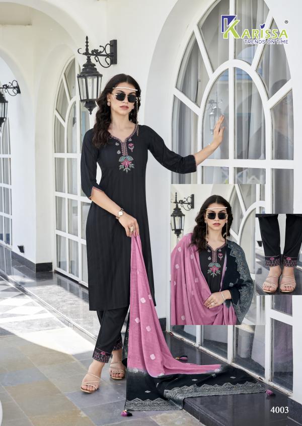 Karissa Opel Vol 4 Premium Kurti Pant With Dupatta Collection